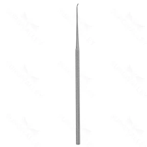 Hough oval window excavator 6 1/4 straight heavy shaft angled left tip round handle 15.0 cm (6.0)