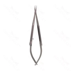 6 Micro Needle Holders - 8mm Handle 0.4mm tips curved without lock – surgivalley (003210501)