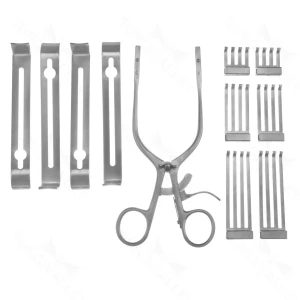 Set de separador Henley de 7 piezas, kit completo con hojas centrales y laterales para cirugía cardiovascular y general – surgivalley (090210566)