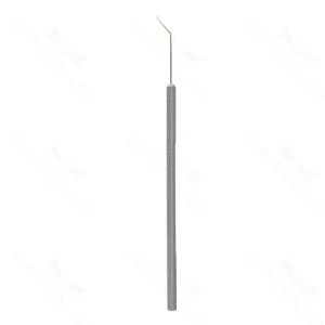 D&K reverse Sinskey iris and IOL hook 4 3/4 angled shaft 10.0mm from bend to tip 0.18mm diameter tip round handle titanium – surgivalley (002210250)