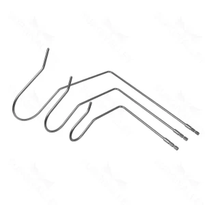 Hook Retractor Set - Small Medium Large Hex Ends - 5mm Dia