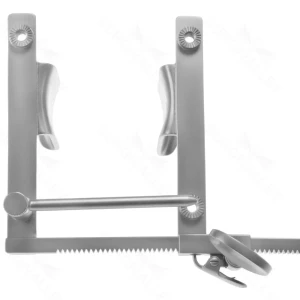 Separador de mini-toracotomía, 3 pares de valvas desmontables: 145.0mm x 100.0mm x 36.0mm x 66.0mm, 36.0mm x 53.0mm, 36.0mm x 68.0mm, brazos rectos, barra transversal desmontable y – surgivalley (005210726)