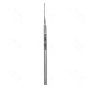 Bonn micro iris hook 4 3/4 straight shaft with extra delicate blunt tip round handle titanium – surgivalley (002210243)