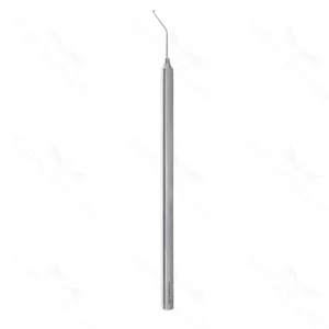 Kuglen iris hook & lens manipulator 4 1/2 angled shaft 10.0mm from bend to tip, push-pull model round handle titanium – surgivalley (002210252)