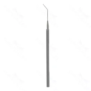 Maltzman-Fenzl lens manipulating hook 4 5/8 angled shaft 10.0mm from bend to tip 0.15mm V-shaped tip round handle – surgivalley (005211307)