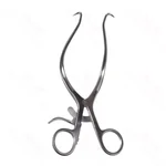 Retractor de fémur DeBakey de 4" pediátrico con puntas afiladas 1x1, mango anular y cierre de cremallera