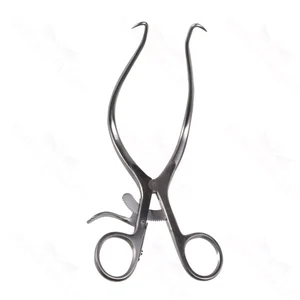 DeBakey femur retractor 4 pediatric 1x1 sharp prongs ring handle with ratchet catch