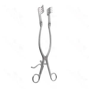 Beckman self-retaining retractor 10 hinged blades 4x4 sharp prongs ring handle with ratchet catch – surgivalley (005210921)