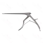 Rongeur Kerrison con recubrimiento cerámico, longitud de trabajo 200mm, platina delgada angulada hacia arriba 40º, mordida de 2.0mm, abertura de 15.0mm, mango mediano