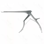 Spurling Kerrison-rongeur, arbejdslængde 200mm, tynd fodplade vinklet 40º op, 3.0mm bid, 15.0mm åbning, stort håndtag