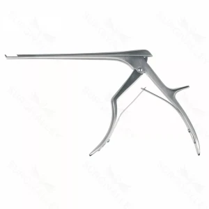 Spurling kerrison rongeur working length 200mm, thin footplate angled up 40° 3.0mm bite 15.0mm opening large handle