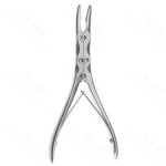 Ruskin-mini rongeur 6 double-action curved jaws 5.0mm bite, spring handle