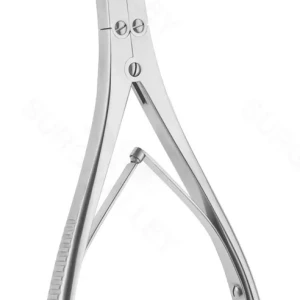 Ruskin-Liston rongeur 7 1/8" double-action wide angled jaws, spring handle – surgivalley (011210205)