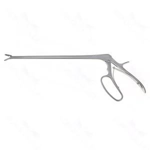 Ferris-Smith IVD rongeur working length 254mm curved up 3.0mm x 10.0mm cup jaws with teeth, ergonomic ring handle – surgivalley (066210003)