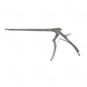 Spurling kerrison rongeur working length 200mm, thin footplate angled down 90° 3.0mm bite 15.0mm opening, cherry handle – surgivalley (011210288)