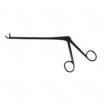 Rongeur Cushing IVD, longitud de trabajo de 9 1/2", 180mm, curvado hacia arriba, mandíbulas de copa delicadas de 2.0mm x 10.0mm, mango con anillas