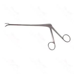 Cushing IVD rongeur 9 1/2" working length 180mm curved down 2.0mm x 10.0mm cup jaws with teeth ring handle