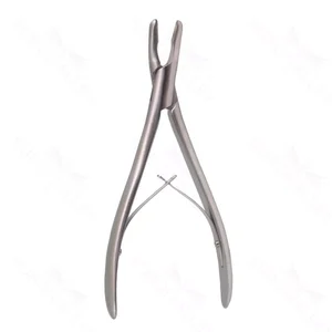 Cushing IVD rongeur 9 1/2" working length 180mm delicate curved up 2.0mm x 10.0mm cup jaws with teeth ring handle