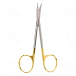 Tijeras de Iris de 4 1/2" con Golden Grip, hojas curvas