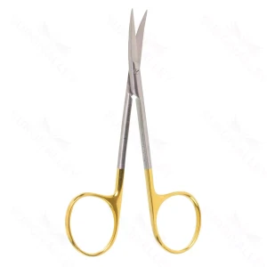 Tijeras de Iris de 4 1/2" con Golden Grip, hojas curvas – surgivalley (002211863)