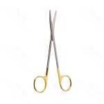 Tijeras de disección Metzenbaum 10" delicadas, curvas, con hojas Superior-Cut microdentadas, hoja inferior microdentada, puntas romas y mango de anillas esmerilado