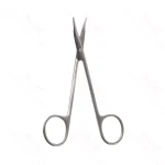 Stevens tenotomy scissors 4 curved Superior-Cut blades micro serrated lower blade blunt tips ribbon handle