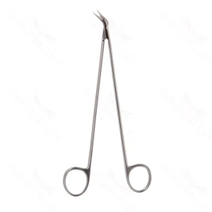 Diethrich coronary artery scissors 7 angled 45° Superior-Cut blades micro serrated lower blade sharp tips, frosted ring handle – surgivalley (002210617)
