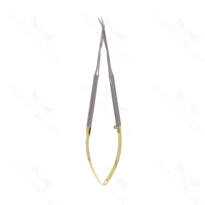 Tijeras microvasculares Golden Grip de 7" con mango de resorte, 25°, mango redondo – surgivalley (002210415)
