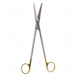 Mayo-Lexer scissors 6 curved Superior-Cut blades micro serrated lower blade blunt tips, frosted ring handle