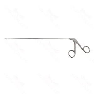 Feder-Ossoff micro laryngeal scissors working length 230mm curved left horizontal blades sharp tips ring handle – surgivalley (002210970)