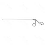 Feder-Ossoff micro laryngeal scissors working length 230mm curved right horizontal blades sharp tips ring handle