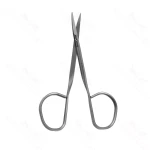Iris Scissors with Delicate Curved Blades and Flat Handle in Titanium for General Surgery Procedures