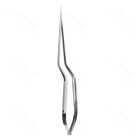 Micro Scissors round handle 10.5cm shaft straight blades