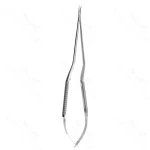 Micro Scissors round handle 8.5cm shaft curved blades