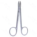 Wire cutting scissors 4 straight blades serrated bottom blade ring handle