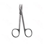 Wire cutting scissors 4 curved blades serrated bottom blade ring handle