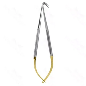 Tijeras microvasculares Golden Grip de 7" con mango de resorte, 120°, mango redondo – surgivalley (002210416)