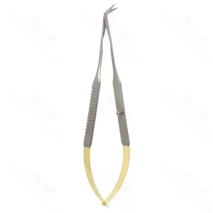Tijeras microvasculares Golden Grip de 7" con mango de resorte, 60°, mango plano – surgivalley (002210418)