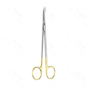 Surgical Scissors Curved 18.0 cm (7") TC (Gold Handle)