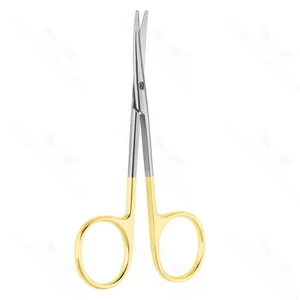 Par-saks 4 1/2" buede Superior-Cut-klinger, mikrosavtakket underklinge, stumpe spidser, matteret ringhåndtag – surgivalley (002210493)