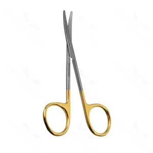 Surgical Scissors Curved 11.4 cm (4.5) TC (Gold Handle) – surgivalley (002210495)