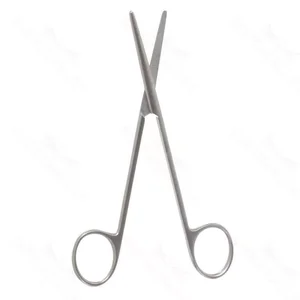 Tijeras de disección Metzenbaum de un solo uso de 4 1/2" con hojas rectas, puntas romas y mango de anillas – surgivalley (055210017)