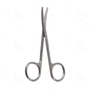 Tijeras de disección Metzenbaum de 12" con hojas curvas Superior-Cut, puntas romas, mango de anillo negro