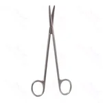 Metzenbaum dissecting scissors 9 delicate curved TC blades blunt tips gold ring handle