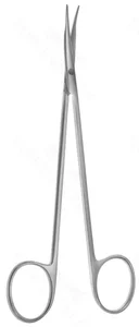 Reynolds dissecting scissors 7 slightly curved blades blunt tips ring handle – surgivalley (002210599)