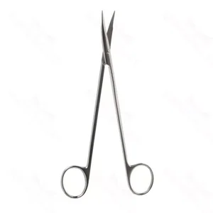 Reynolds dissecting scissors 7 slightly curved blades serrated bottom blade blunt tips ring handle – surgivalley (002210600)