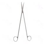 Metzenbaum dissecting scissors 11 delicate curved TC blades blunt tips gold ring handle