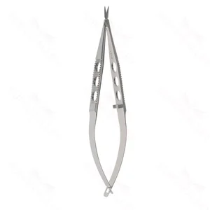 Vannas Corneal Scissors with Delicate Curved Blades Flat Handle and Titanium Construction for Ophthalmic Surgery – surgivalley (002210859)