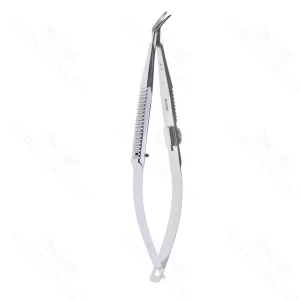 Troutman corneal section scissors 4 curved right 7.0mm blades blunt tips flat handle – surgivalley (002210807)