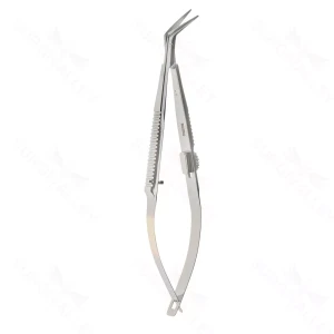 Troutman-Castroviejo corneal section scissors 4 mini model curved right 8.0mm blades blunt tips flat 3-hole handle – surgivalley (002210809)